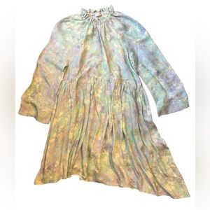 Stine Goya Lamar dress in pastel bloom size XXS green/purple